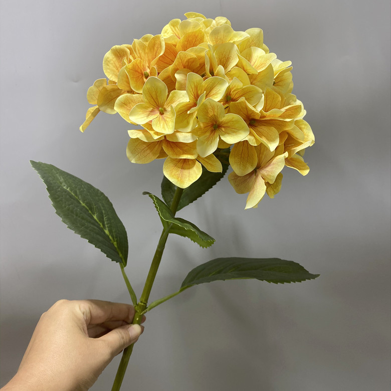 80cm single head hydrangea yellow