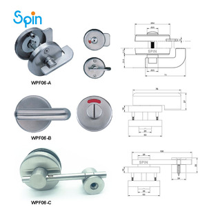 Modern Design <strong>WC</strong> Cubicle <strong>Partition</strong> Hardware Zinc Coin Indicator Door Lock for Bathroom Toilets Plastic Material for Hotels - Product Image 5