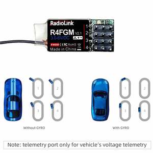 R4FGM RC-Empfänger R4FGM 2,4 GHz 4 Kanäle Winziger RC-Gyro-Empfänger für Mini-RC-Autos 1/28 und Boote, große Steuer distanz für Radio - Product Image 5