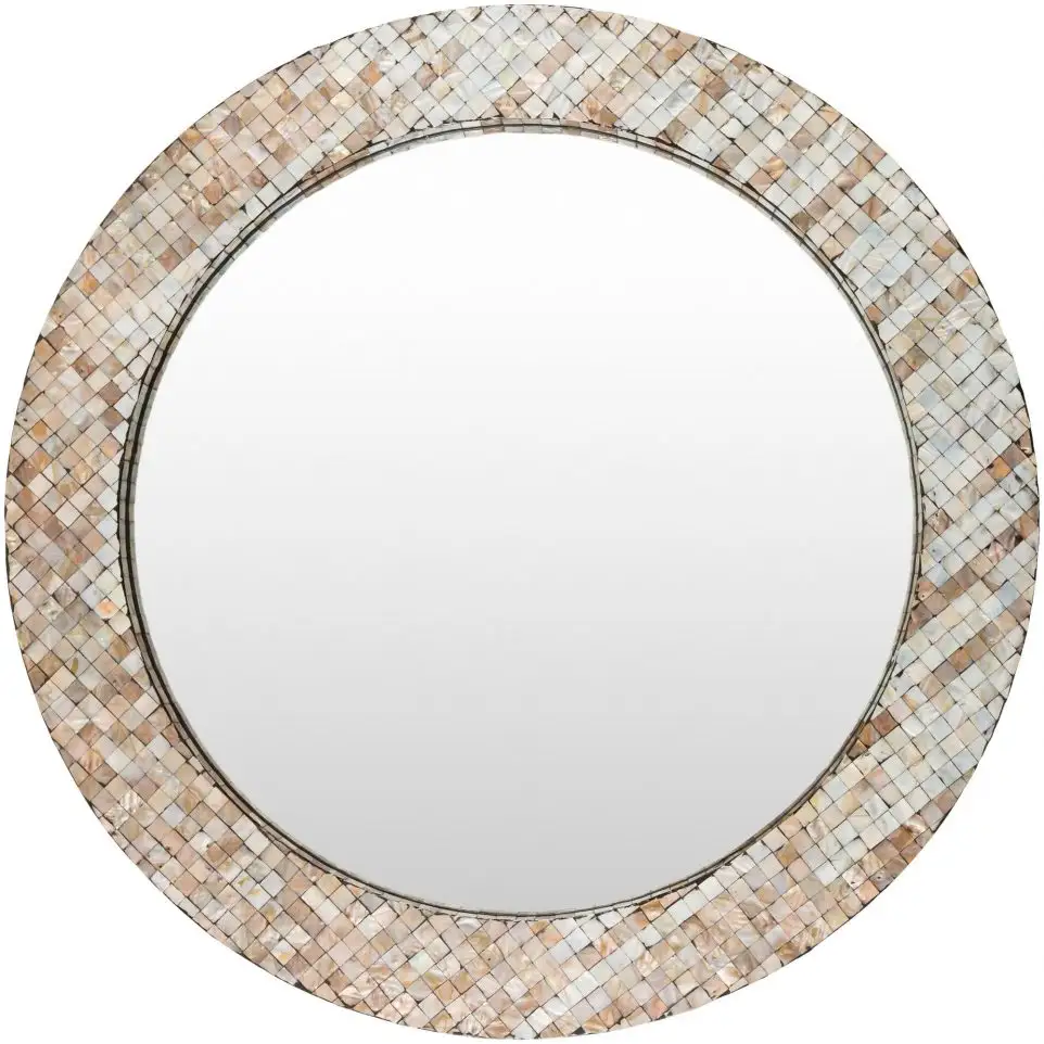 Nouvelle collection de miroirs muraux modernes en osier et rotin suspendus Miroirs muraux en paille du Vietnam Miroirs de salle de bain Décoration