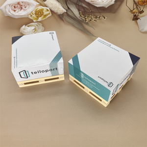 Gran oferta, Cubo de notas adhesivas de 3x3 pulgadas, papel de paleta de madera reciclado personalizado, Bloc de notas adhesivo, bloque de Bloc de notas - Product Image 6