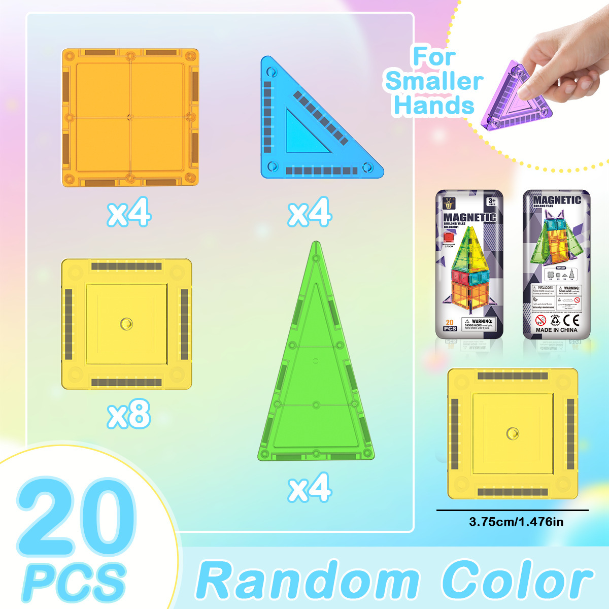 Lámina magnética de 3.75 cm - 20 unidades (caja de hierro)