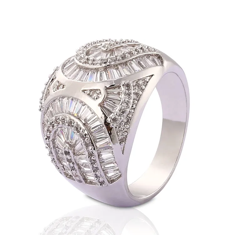 Newest Design High Quality Women Gold Silver Color Plated Rings Fancy Gift Items