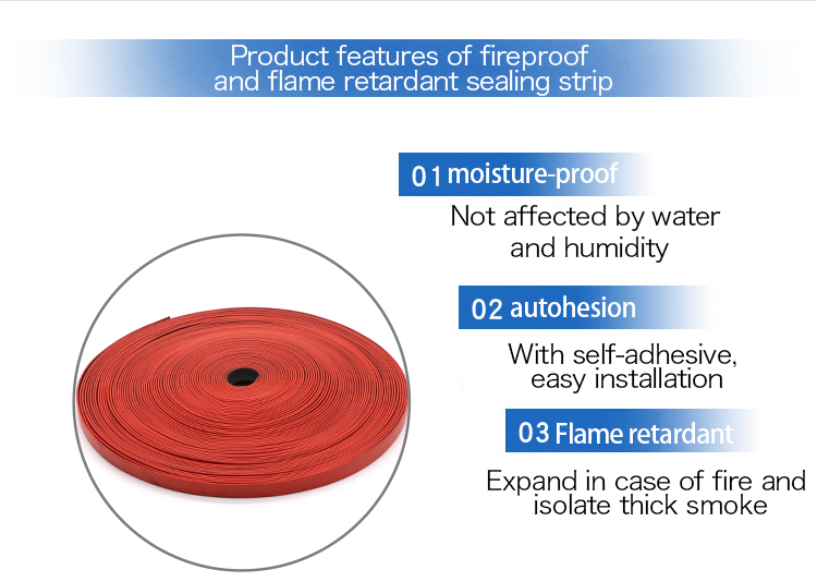 Self-adhesive fireproof expansion type epdm sealing strip door and window expansion rubber sealing strip