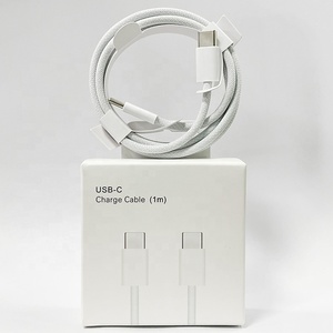 สายเคเบิลถักที่เป็นมิตรกับสิ่งแวดล้อม1ม. 2ม. PD 60W USB C TO Type C สายชาร์จเร็วสำหรับโทรศัพท์ Type-C สายข้อมูลสีขาวสีดำที่กำหนดเอง