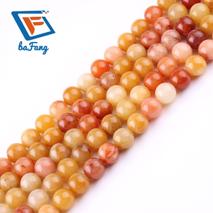 ลูกปัดหินหยกด้ายสีทองทรงกลมแบบหลวมสำหรับทำเครื่องประดับแบบทำมือ - Product Image 3