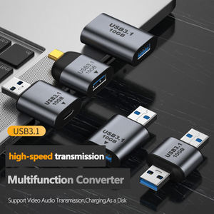 热10gbps快速数据传输<span class=keywords><strong>USB</strong></span> C OTG适配器<span class=keywords><strong>5V</strong></span> 3A充电转换器类型-C手机适配器三星小米其他手机集线器