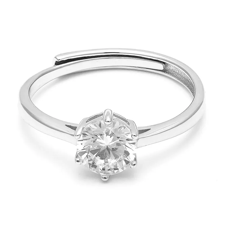Anillo eterno de Plata de Ley 925 delicado de alta calidad al por mayor, anillos de compromiso de boda de circón cúbico con diseños únicos clásicos