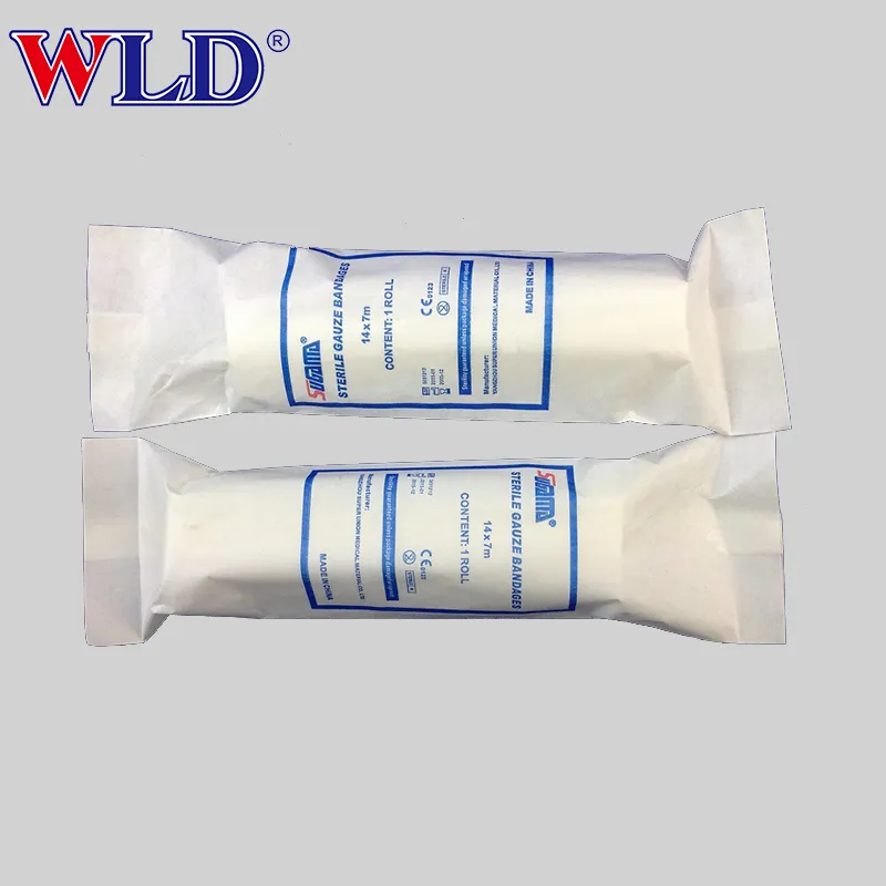 Medicazione medica sterile z fold cerotto compresso benda in rotolo di garza coesiva chirurgica benda di garza