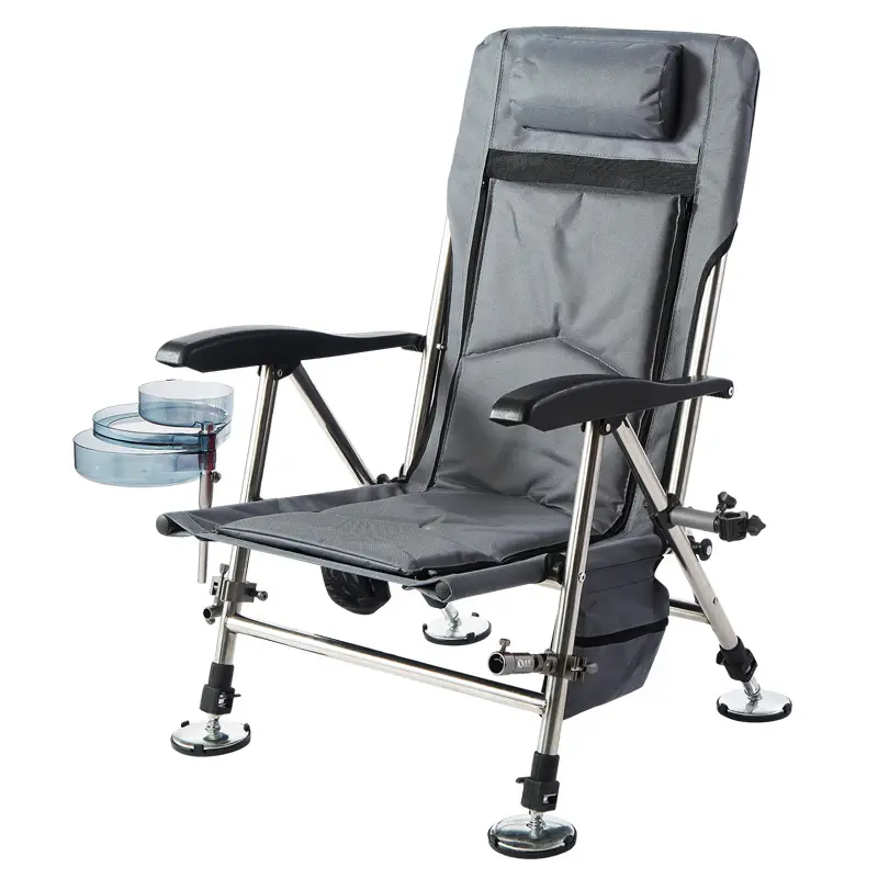야외 접이식 낚시 의자 조절 휴대용 다기능 낚시 의자 야외 캠프 레저 의자