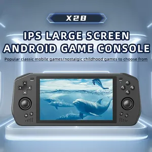 Powkiddy X28 Android 11 Unisoc kaplan T618 5.5 inç dokunmatik IPS ekran el Retro oyun konsolu Google mağaza - Product Image 5