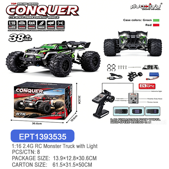 EPT1393535 Camion monstre RC 2.4G 1:16 avec lumière