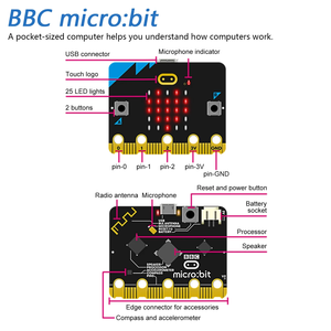 New Arrival BBC Microbit V2 micro:bit V2.2 Development Board Updated From Education <strong>Program</strong> Learning Kit for School DIY Project - Product Image 3