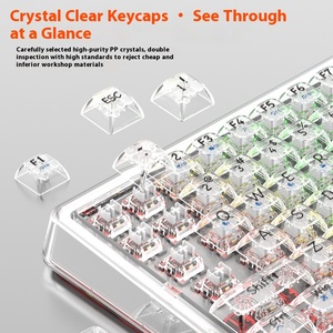 Customized USB Interface <strong>Wireless</strong> <strong>Bluetooth</strong> Hot Plug Transparent Three Mode RGB Mechanical <strong>Keyboard</strong> for Notebook <strong>Computer</strong> - Product Image 2