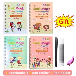 สมุดจดมายากลแบบจมพร้อมปากกาสำหรับฝึกเขียนอนุบาลแบบนำกลับมาใช้ใหม่ได้สมุดลอกแบบกระดาษปก - Product Image 5