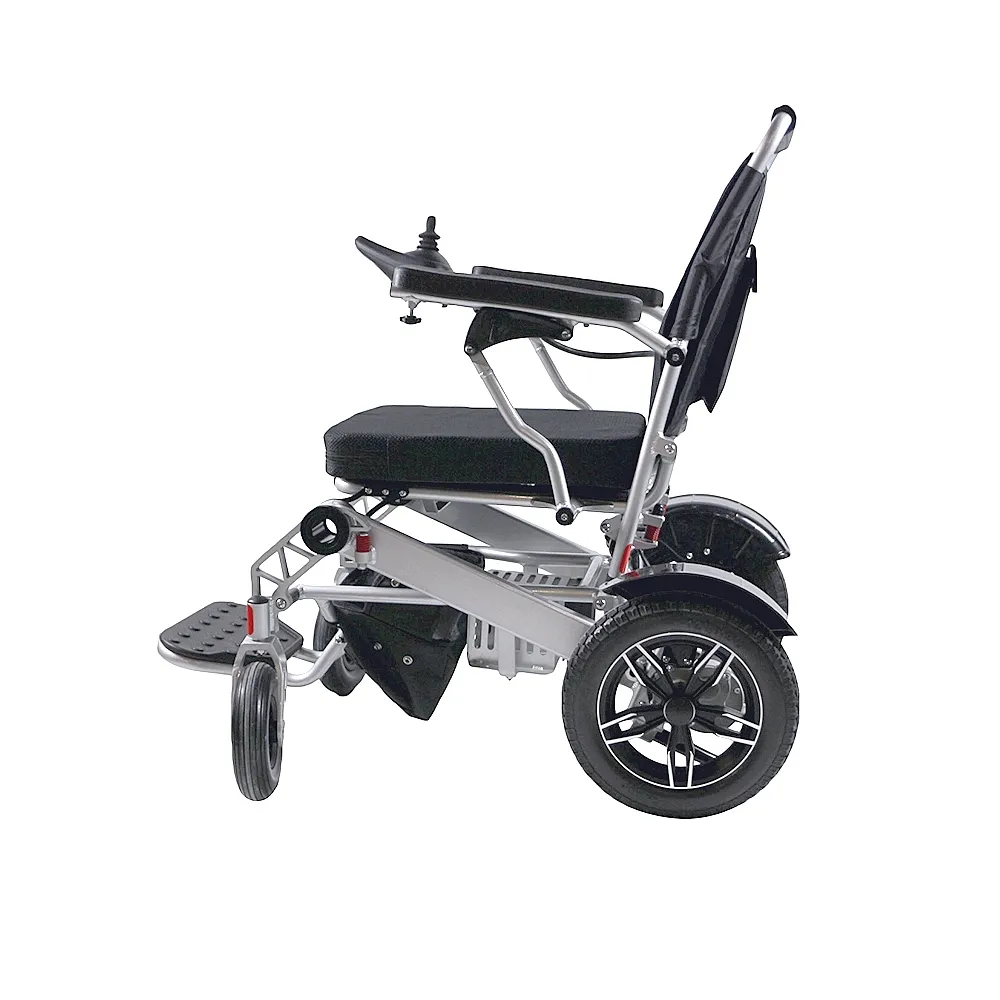 Nouveau fauteuil roulant électrique pliable à batterie au lithium pour personnes âgées et handicapées avec télécommande