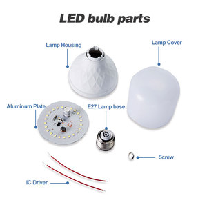 ホールセール未組み立てSkdCkd 5W 10W 15W 20W 30W 60WワットE27ドブA Led Tタイプ電球部品LedハウジングSkd原材料Led電球 - Product Image 3
