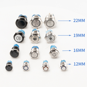 Interruttore a pulsante impermeabile in acciaio inossidabile accensione-spegnimento/interruttore elettronico a pulsante di momenatria 12MM/16MM/19MM/22MM - Product Image 1