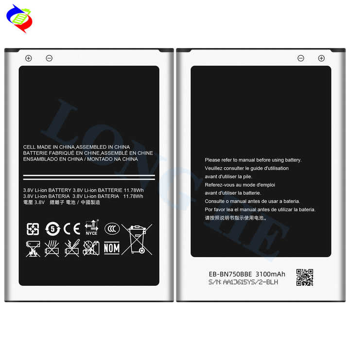 EB-BN750BBE EB-BN750BBC baterai ponsel OEM untuk Samsung Galaxy Note 3 Neo N750