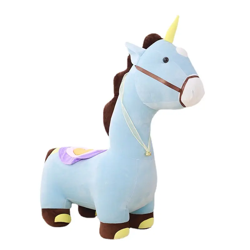 Crea simpatiche bambole giocattolo da equitazione unicorno per regali peluche unicorno farcito cavallo animale giocattolo unicorno