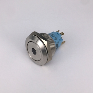 UL CE Rohs Metal 1nobasmalı düğme anahtarı 22mm mandallama tuş kilidi - Product Image 4