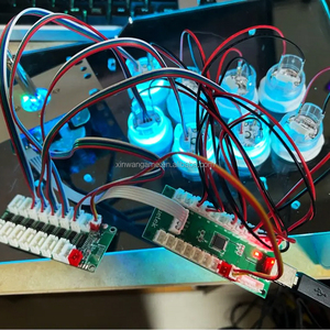 RGB LED Button DIY Kit for HAPP Style <strong>Arcade</strong> Stick Zero Delay Board for PC <strong>Raspberry</strong> <strong>Pi</strong> Colorful Lighting <strong>Control</strong> Coin Pusher - Product Image 6