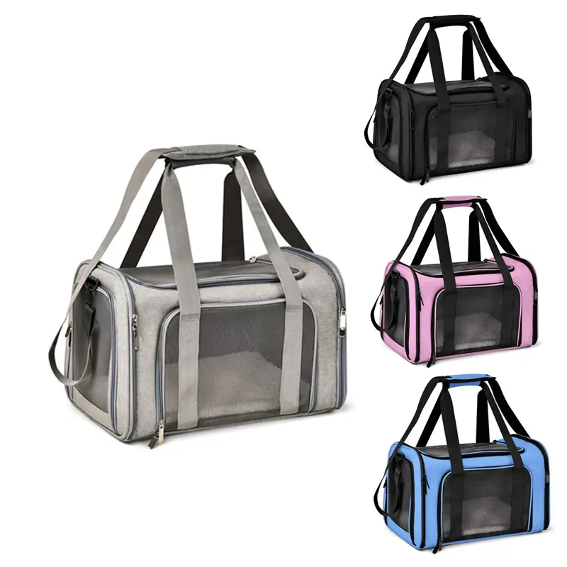 Wholesale Pet Carrier Bag High Quality Durable Expandable Airline approved Pet Cages Carrier For Travel