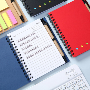 X1107-1 Personalized Memo Sticky <strong>Notes</strong> Flag Kraft Paper <strong>Notebook</strong> Mini Small <strong>Notebook</strong> Custom Notepads <strong>With</strong> Pen and Sticky <strong>Notes</strong>