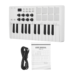 M-VAVE 25-клавишная клавиатура MIDI Control Мини Портативная USB клавиатура MIDI контроллер с 25 скоростными чувствительными клавишами