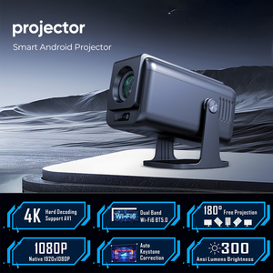 新着4K1080PフルHDムービープロジェクター180 ° 回転LCD高輝度Android13.0 BT 5.0 WIFI 6スマートプロジェクター