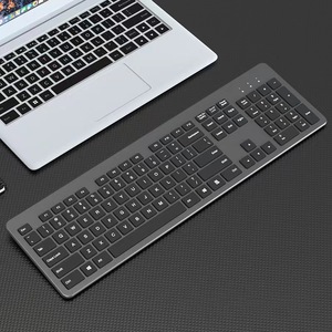 Combinación delgada de teclado y mouse B035 Mocha Gray Silent Notebook Bluetooth Teclado inalámbrico de tres zonas Teclado Bluetooth - Product Image 2