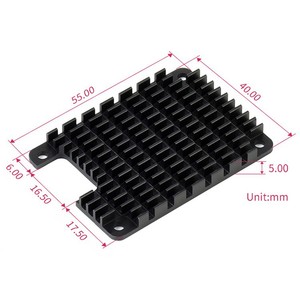 Изготовленный на заказ маленький MOQ FactoryPrice Raspberry Pi вычислительный модуль 4 из алюминиевого сплава зарезервированное отверстие антенны см4 специальный теплоотвод - Product Image 4