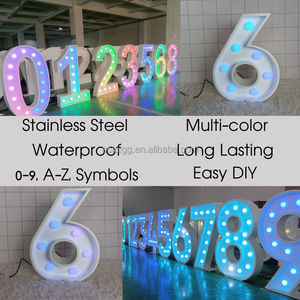 Kexian tùy chỉnh marquee đèn số Đảng chữ RGB LED bóng đèn số Kim Loại Lớn sinh nhật số Nguồn cung cấp - Product Image 2