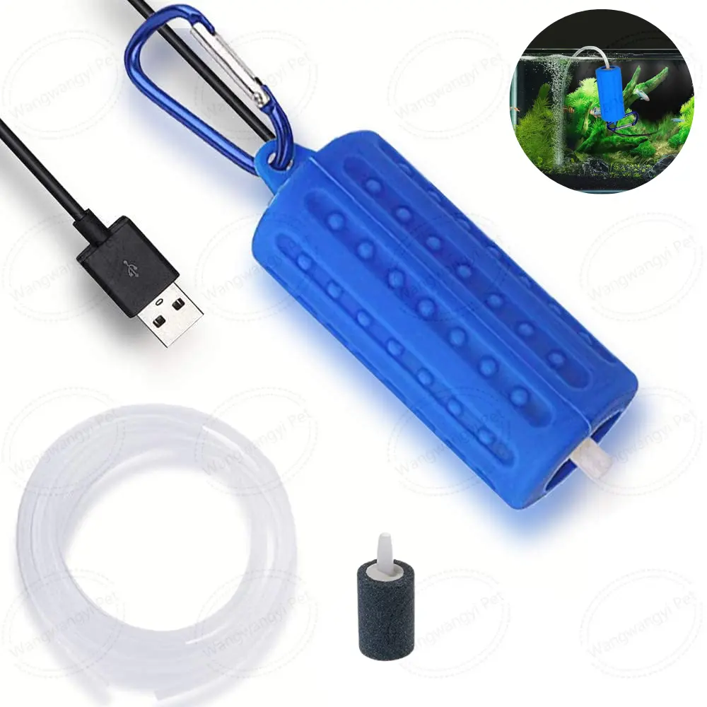 Mini pompe à Air Portable USB pour Aquarium, pompe à oxygène Ultra silencieuse de 1W pour le marché des fruits de mer