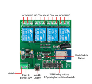 TuyaスマートWifiDIYリレースイッチモジュール4CH5V 12V 24V 32V AC220VインチングセルフロックRF受信10Aリレーfor Alexa - Product Image 3