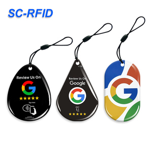 Sosyal medya paylaşımı NFC anahtarlık epoksi 13.56MHz Instagram Facebook Google incelemesi anahtar kart - Product Image 2
