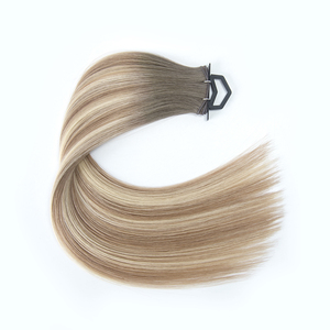 Yuanzhen 100% ต่อผมมนุษย์แท้ติดหนังกำพร้าแบบไร้รอยต่อ XO รูต่อแบบตรงเรียบ - Product Image 4