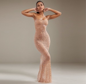 Luxe personnalisé diamant paillettes robe de soirée queue de sirène robe de bal adulte Spaghetti sangle Sexy vêtements de nuit pour les femmes - Product Image 2