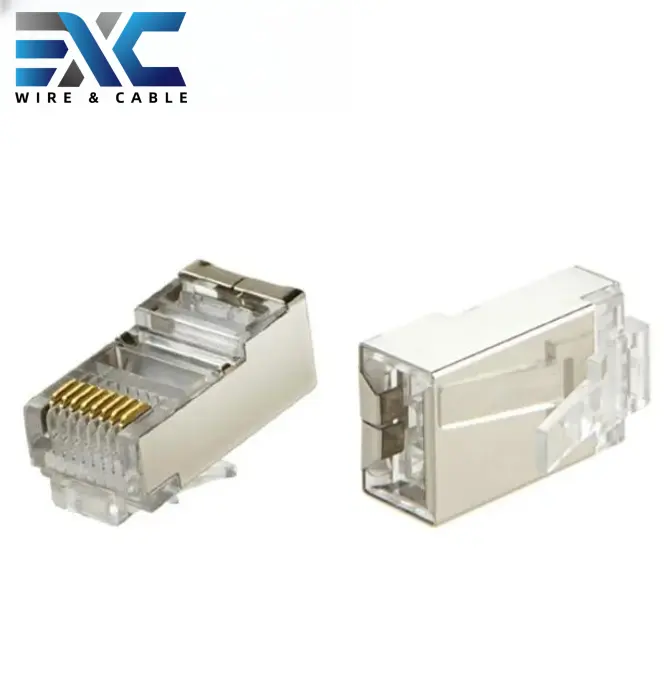 Precio de fábrica cabeza de cristal CAT5e RJ45 conector cat7 RJ45 conector hembra RJ45 Cat6 conector RJ45 cable