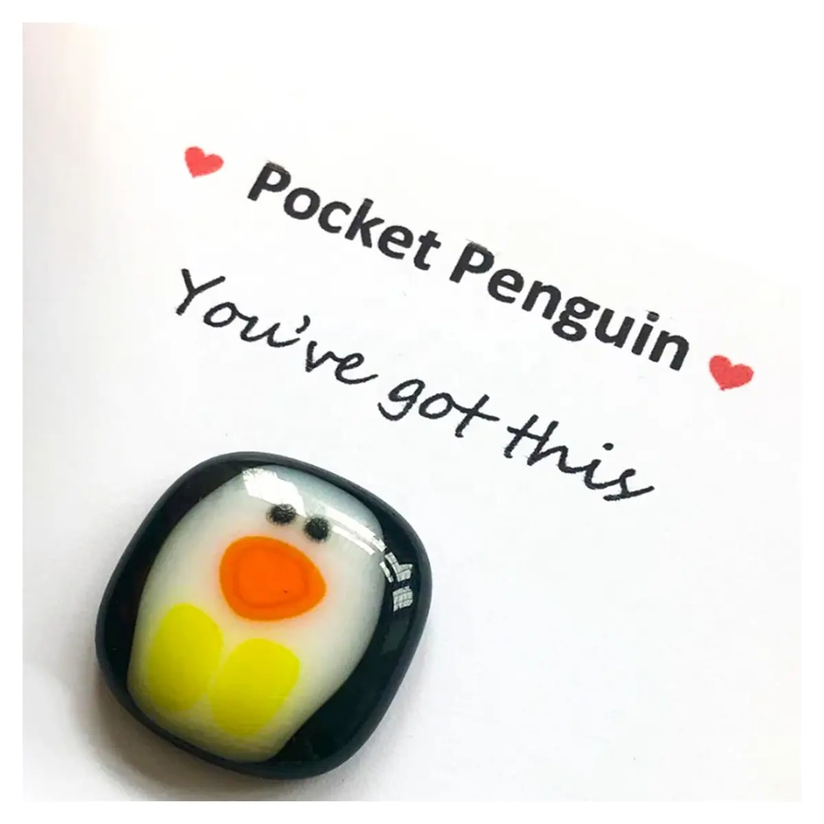 Mini Cute A Little Pocket Penguin Hug Glas mit Ihnen haben diese Grußkarten