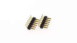 Pogo Pin <strong>Header</strong> 6 Pin 2.54 Mm Pitch Height 8.8 Mm Spring-loaded Connectors Through Holes Right Angle Edge Mount Power Charge - Product Image 2