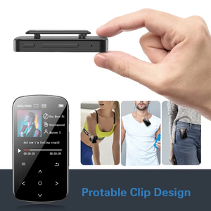 เครื่องเล่น MP3ขนาดเล็กแบบมีคลิปสำหรับเล่นกีฬาพร้อมบลูทูธ5.2เครื่องเล่นเพลงแบบ lossless HI-FI แบบพกพาวิทยุเอฟเอ็มเครื่องบันทึกเครื่องวัดจำนวนก้าว - Product Image 5