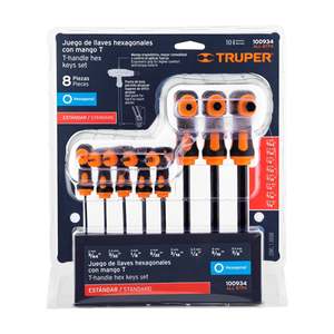 Expert ALL-8TPX Set of 8 Extra-Long Standard T-Handle Ball-End <strong>Hex</strong> <strong>Keys</strong> - Product Image 1