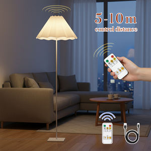 Bắc Âu hiện đại dẫn không dây Đèn sàn Pin hoạt động có thể sạc lại vải hoa Chụp đèn trang trí nội thất phòng khách phòng ngủ - Product Image 3