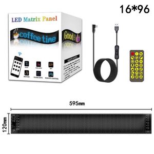 רכב הוביל מטריצה פאנל פיקסל לוח תצוגה רכב usb סימני גלגול הובילו 5v rgb שליטה אפליקציה מרחוק דפוס גמיש
