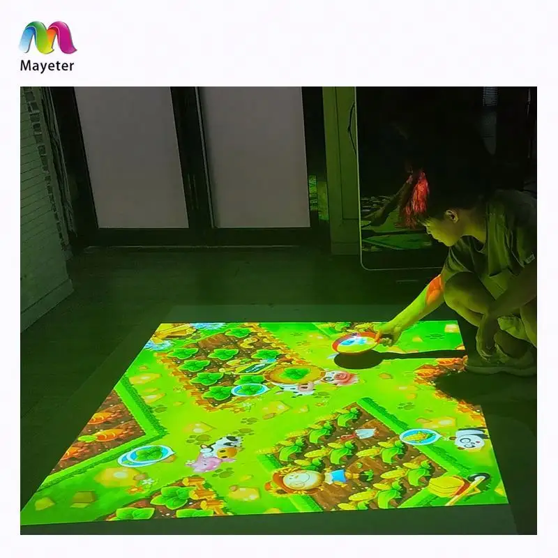 Indoor Kids Pretpark Apparatuur: Chariot Interactieve Muur Projectie Systeem Amusement Spel