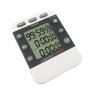 Portable Teaching ABS Plastic Surface Mini Digital LED Screen 3 Channel Alarm Remind Manual Electronic Countdown <strong>Timer</strong> Stopwatch - Product Image 4