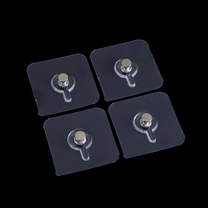 Strong Adhesive Seamless Stainless Steel Photo <strong>Frame</strong> <strong>Hooks</strong> PVC Wall Nails Punching Installation Pendants Traceless Storage Rack - Product Image 2