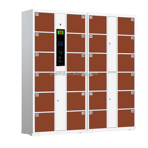 Montieren Sie den Außenbereich Supermarkt Barcode Metall Gesichts erkennung Speicher Schließfach Smart Office Building 12 Boxen PIN-Code Innen - Product Image 4