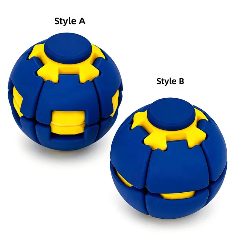 Balle anti-stress rotative bleue - A
